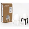 Set 2 porta uovo Rocket bianco e nero