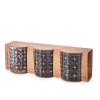 Set 3 bicchieri in vetro decorato Mirage cl 25