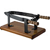 Morsa prosciutto in ferro battuto con base in legno