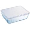 Contenitore Pyrex rettangolare 2,7 litri con coperchio bianco