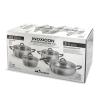 Batteria pentole 8 pezzi in acciaio inox Inoxicon