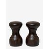 Set 2 macine in legno di faggio marrone Lyon cm 10