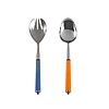 Set 2 posate da insalata in acciaio e manicatura in acrilico