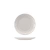 Set 6 piatti frutta in stoneware Lotus grigio cm 21