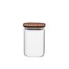 Barattolo in vetro borosilicato con tappo in legno 1 litro