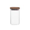 Barattolo in vetro borosilicato con tappo in legno 1,3 litri