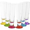 Set 6 bicchieri con piede colorato CinCin cl 40