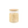 Barattolo in vetro borosilicato e paglia con tappo in legno 1,15 litri