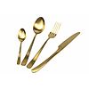 Set 24 posate in acciaio Round finitura oro opaco