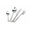 Set 24 posate in acciaio Round finitura argento opaco