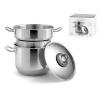 Cuoci pasta in acciaio inox con coperchio cm 22