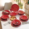 Servizio piatti 18 pz in stoneware Dubai Red