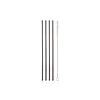 Set 4 cannucce in acciaio inox con spazzolina