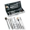 Kit accessori barbecue da 12 pezzi in acciaio inox. Misura: cm. 45