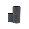 Ceppo per coltelli e porta utensili in polipropilene effetto granito grigio cm 19x22,5