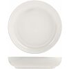Set 12 piatti fondi in stoneware Stoccolma bianco cm 22
