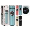 Borraccia termica in acciaio inox con tappo termometro 450 ml (colori assortiti)