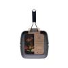 Bistecchiera in alluminio antiaderente con manico pieghevole cm 28x28