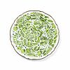 Piatto da portata rotondo decoro floreale verde Funky Table cm 32,5