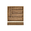 Contenitore porta posate 5 posti in rattan cm 34x32x6,5