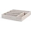Contenitore porta posate 5 posti in rattan bianco cm 34x32x6,5