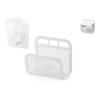 Porta spugne da cucina in ferro bianco Loft con ventosa cm 8x5x7