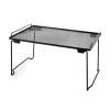 Tavolino vassoio colazione a letto pieghevole in ferro nero Loft cm 37x24x20