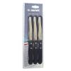 Set 6 coltelli da tavola con manico nero Linea Rivettata
