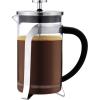 Caffettiera teiera in vetro borosilicato con pressofiltro in acciaio inox
