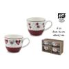 Set 4 tazze tè a tema natalizio cl 22