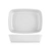 Pirofila rettangolare in ceramica bianca cm 35x24x7