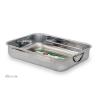 Rostiera rettangolare alta in acciaio inox