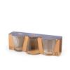 Set 3 bicchieri in vetro Lush cl 25