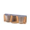 Set 3 bicchieri in vetro Clink cl 25