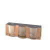 Set 3 bicchieri in vetro Joy cl 26