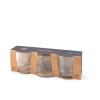 Set 3 bicchieri in vetro Glow cl 26