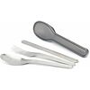 Set forchetta coltello e cucchiaio in acciaio inox con custodia