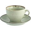 Set 4 tazze da tè con piattino in porcellana colorate Pearl