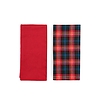 Set 2 strofinacci in cotone e poliestere Tartan cm 50x70