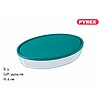 Tegame ovale in vetro con coperchio cm 35x24x6