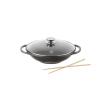 Wok in alluminio antiaderente con coperchio cm 32 Vario Click Pro