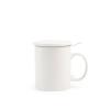 Tazza tisaniera in new bone china con filtro in acciaio inox cc 340 bianco
