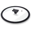 Coperchio in vetro con bordo in silicone