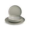 Servizio piatti in porcellana 12 pezzi Pearl Grigio