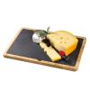 Tagliere in legno con piatto rettangolare in ardesia