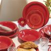 Servizio piatti 12 pz in stoneware Dubai Red