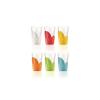 Set 6 supporti per bicchieri in plastica Forme (colori assortiti)
