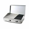 Piastra cottura a gas in acciaio inox con coperchio Plancha Double 4068