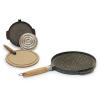 Bistecchiera tonda con tagliere e spargifiamma Gift Grill