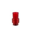 Vaso in vetro riciclato geometrico rosso cm 17